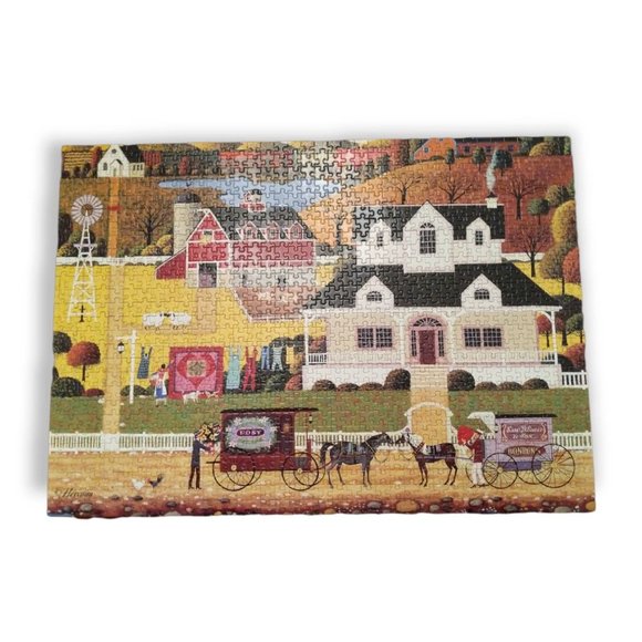 RoseArt Hometown Collection Valentine's Day 1000 Piece Jigsaw Puzzle Complete - Picture 3 of 8